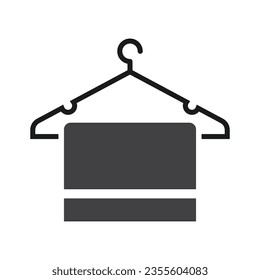 icono vectorial de colgador de ropa, ilustración sobre fondo blanco
