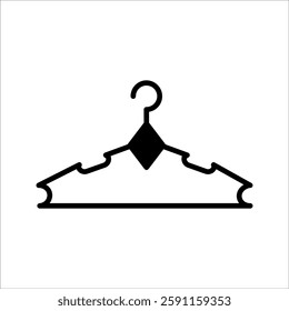 Clothes hanger vector icon. Hanger isolated vector illustration on white background. Symbol, logo illustration, on white background