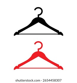 Conjunto de ícones do vetor do cabide de roupas— EPS estilo linha para uso Web, App e infográfico.