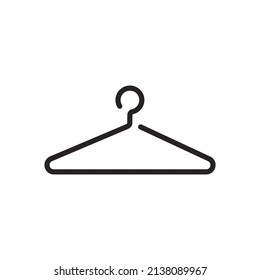 Clothes hanger. Vector illustration isolated on white background.