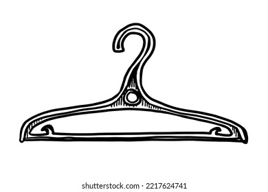 Clothes hanger vector illustration on white background