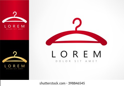 Clothes hanger vector logo