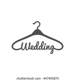 Clothes Hanger wedding.  Vector illustration.