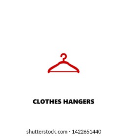 clothes hangers icon. clothes hangers vector design. sign design. red color