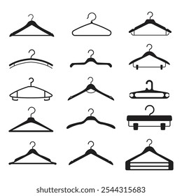 Clothes Hangers Silhouette Vector Illustration