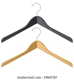 Clothes hangers. Vector illustration.