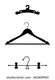 Clothes Hangers Vector Illustrations