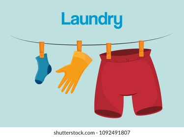 clothes hanging laundry service