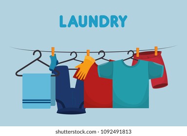 clothes hanging laundry service