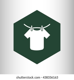 clothes hanging on rope icon