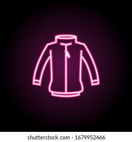 Clothes hoodie man neon icon. Simple thin line, outline vector of clothes icons for ui and ux, website or mobile application