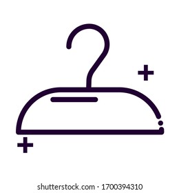 clothes hook line style icon vector illustration design