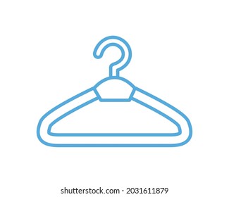 icono de estilo de línea de gancho de ropa