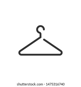 Clothes hunger outline vector icon