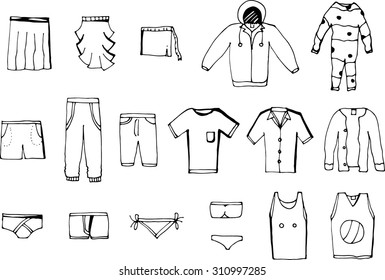 Clothes icon collection