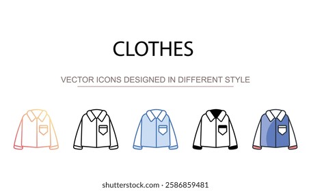 Clothes icon design with white background stock illustration