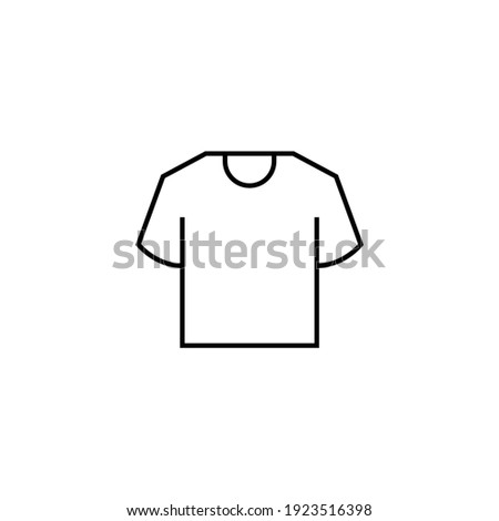 Clothes icon  in flat black line style, isolated on white background 