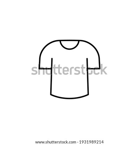 Clothes icon  in flat black line style, isolated on white background 