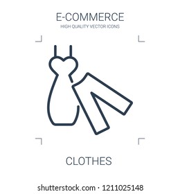 clothes icon. high quality line clothes icon on white background. from e commerce collection flat trendy vector clothes symbol. use for web and mobile