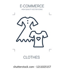clothes icon. high quality line clothes icon on white background. from e commerce collection flat trendy vector clothes symbol. use for web and mobile