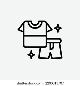  clothes icon, isolated consumer goods outline icon in light grey background, perfect for website, blog, logo, graphic design, social media, UI, mobile app