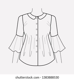 Clothes icon line element. Vector illustration of clothes icon line isolated on clean background for your web mobile app logo design.
