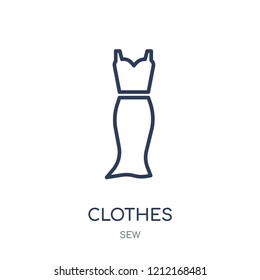 Clothes icon. Clothes linear symbol design from Sew collection. Simple outline element vector illustration on white background.