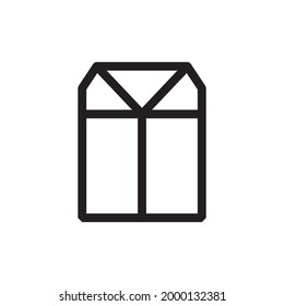 clothes icon or logo vector illustration of isolated sign symbol, vector illustration with high quality black outline.