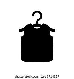 Icono de la ropa en la suspensión, estilo plano simple, Ilustración vectorial, símbolo, logotipo de diseño pictograma de Plantilla, para UI o UX aislado en blanco para el App móvil, editable