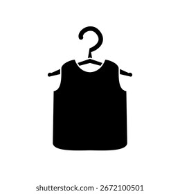 Icono de la ropa en la suspensión, estilo plano simple, Ilustración vectorial, símbolo, logotipo de diseño pictograma de Plantilla, para UI o UX aislado en blanco para el App móvil, editable