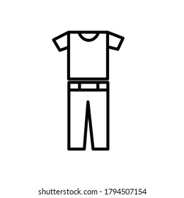 Icono de ropa sobre fondo blanco