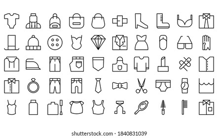 clothes icon pack. icons with minimalist concept line style. suitable for your project.Building icon pack. icons with minimalist concept line style. suitable for your project.