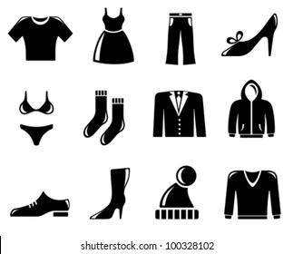 Clothes icon set