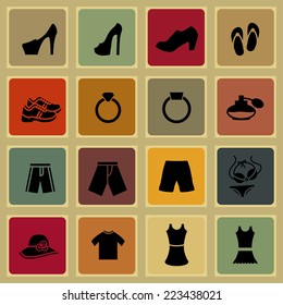clothes icon set