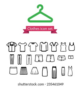 clothes icon set