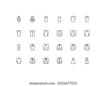 Clothes icon set, design, vector illustration