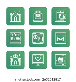Clothes icon set. Editable stroke. Vector icon illustration.