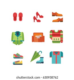 clothes icon set, eps 8, no transparencies