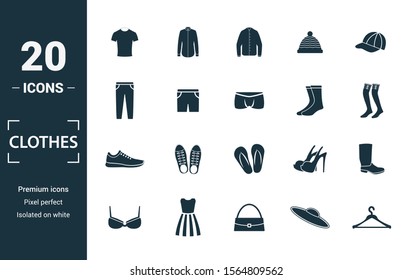 Clothes Icon Set Include Creative Elements Stock Vector (Royalty Free ...