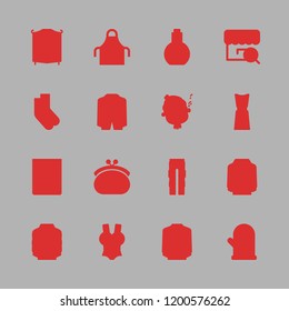 clothes icon set. vector set about pants, swimsuit, washing machine and jacket icons set.