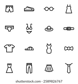 Clothes icon set vector illustration