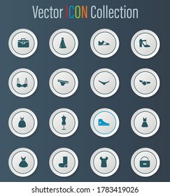 Juego de iconos de ropa para sitios web e interfaz de usuario