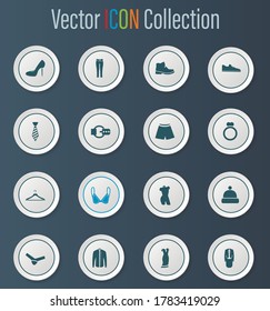 Clothes icon set for web sites and user interface