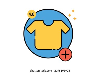 clothes icon shop, e-commerce fro vector