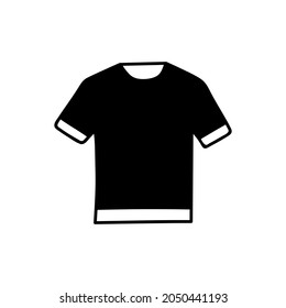 Clothes icon in solid black flat shape glyph icon, isolated on white background 