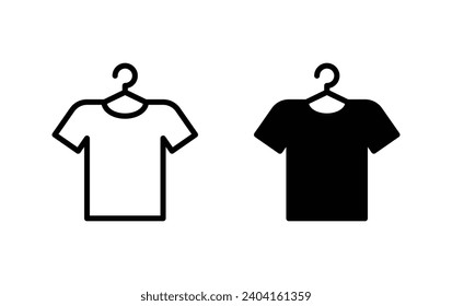 Icono de la ropa, vectores de señas de camisetas para el sitio web Aplicación para computadoras y móviles