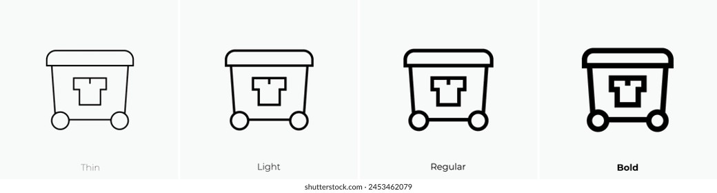 clothes icon. Thin, Light Regular And Bold style design isolated on white background