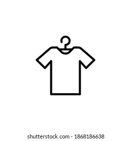 clothes icon, Tshirt icon on the hanger icon vector