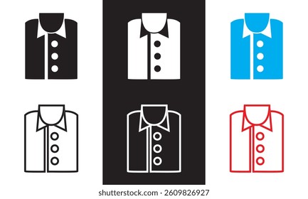 Clothes icon.  Vector illustration. isolated on white and black background. EPS 10