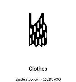 Clothes icon vector isolated on white background, logo concept of Clothes sign on transparent background, filled black symbol